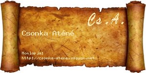 Csonka Aténé névjegykártya